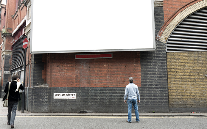 Blank Advertising Billboard, London, UK
