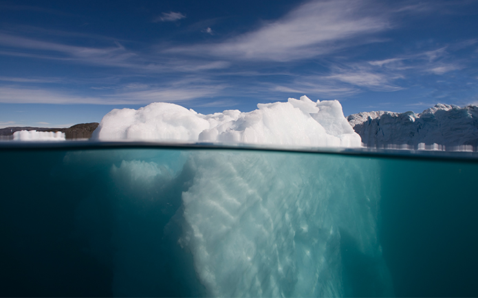 Iceberg Underwater in Ililussat.