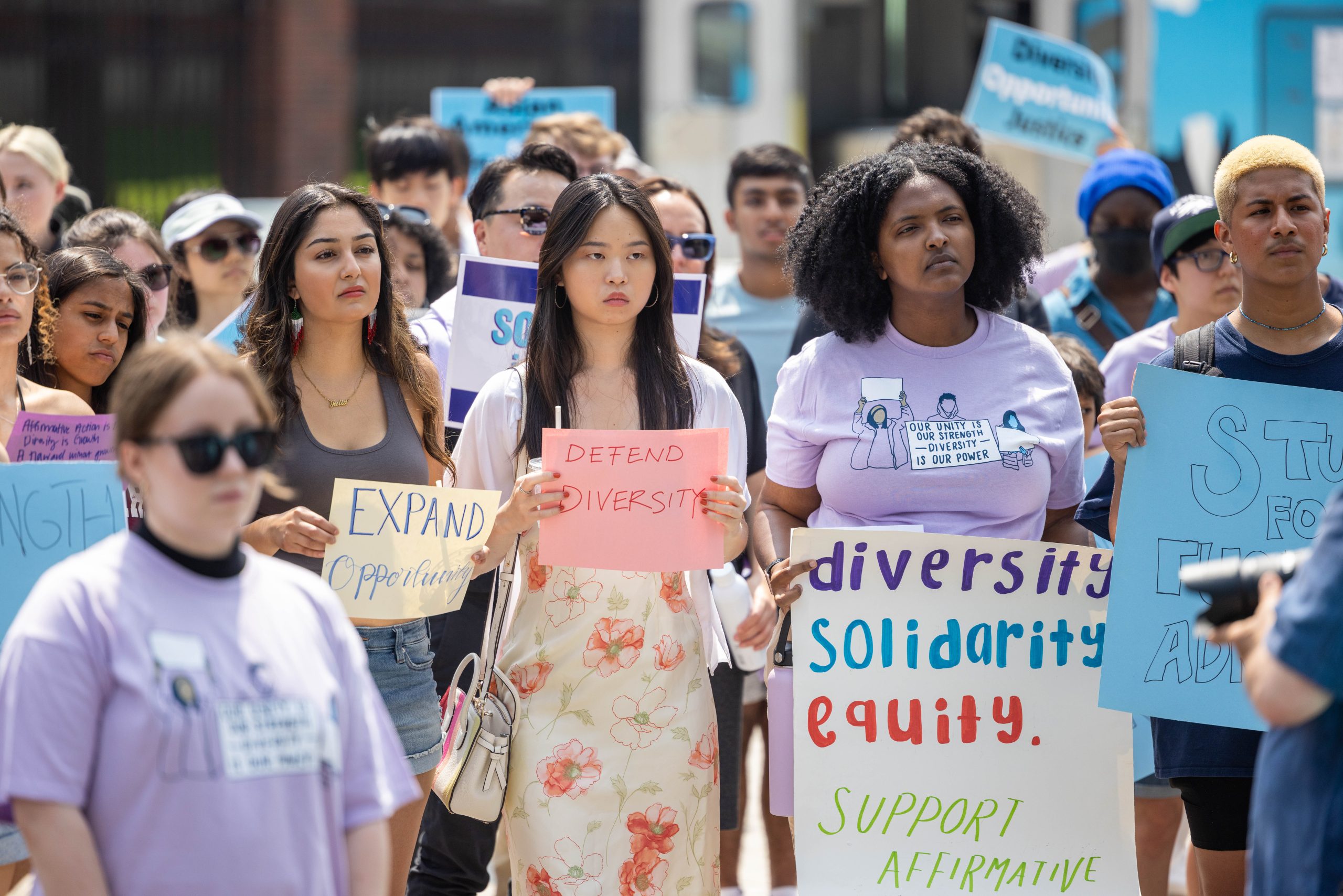 Rally Held At Harvard University In Support Of Affirmative Action After Supreme Court Ruling